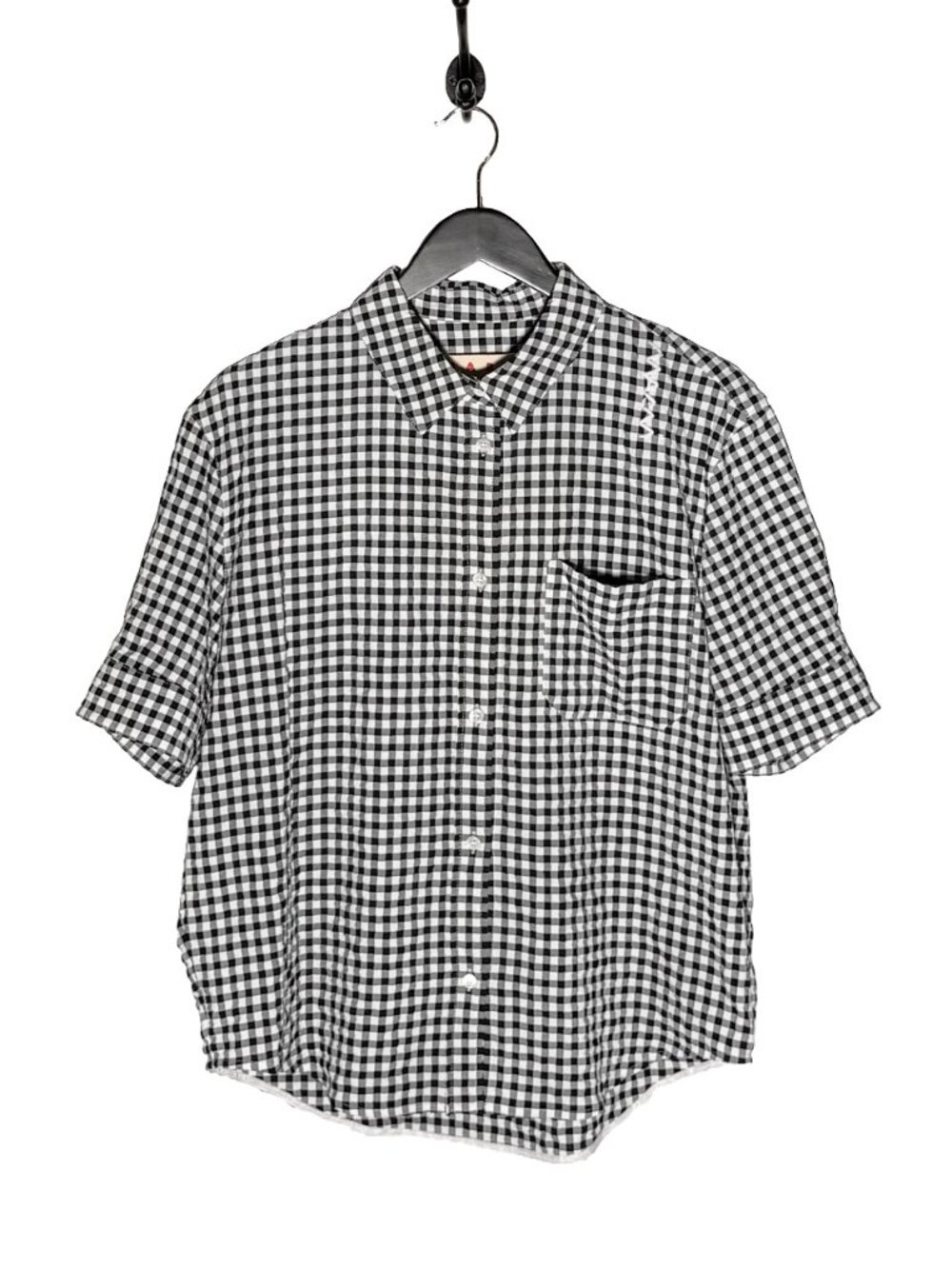 Marni SS25 Gingham Check Seersucker Short Sleeves Shirt